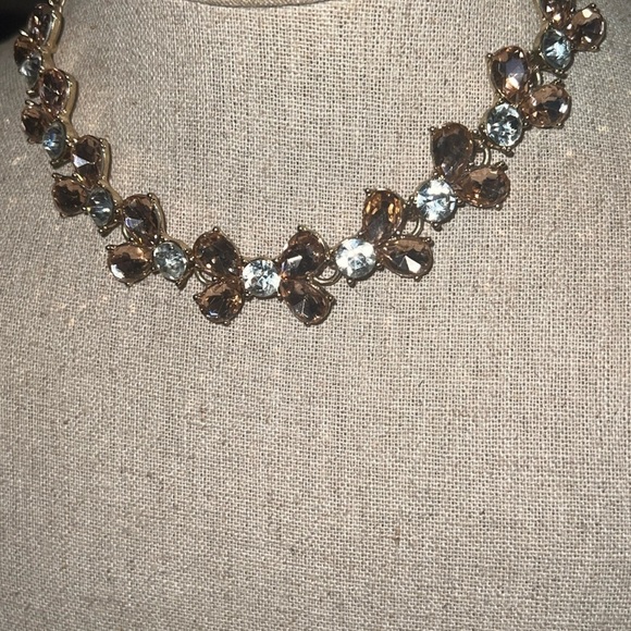 Rhinestone Bow Necklace 13.5-15.5” Pink powder pink blush And Clear Stones - Picture 4 of 9